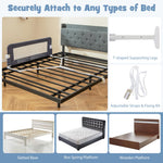BABY JOY Double Sided Bed Rail Guard, 2 Pack, Extra Long, Swing Down for Convertible Crib, Folding Baby Safety Bedrail for Kids Twin Full Size Queen King Mattress, Rails for Toddlers (Dark Gray, 47")