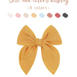Doboi 8PCS Baby Girls Hair Clips Fable Hair Bows Cotton Linen Bows for Girls Hair Accessories for Baby Toddlers Kids