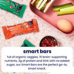 Cerebelly Organic Toddler Snack Bars – Strawberry Beet (Pack of 5), Healthy Bars with Veggies & Fruit, 16 Brain Supporting Nutrients, Nut-Free
