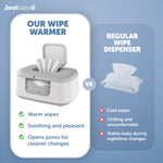 Jool Baby TinyBums Baby Wipe Warmer & Dispenser with LED Changing Light & On/Off Switch (Gray)