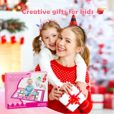 Music mat Baby Toy 6-12 Months Toddler Toys for 1 2 3 Year Old Girl Gifts for 1 2 3 Year Old Girls Birthday Gift Sensory Toys for Toddlers 1-3 Year Old Toys for 1 + Year Old Girl Toddler Girl Toys 2-3