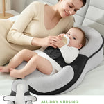 Kaatnii Tummy Time Pillow Baby Lounger Pillow Reduce Spit-Up Anti Overflow Design for Baby Comfort and Feeding Support