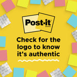 Post-it Super Sticky Lined Notes, 5 Sticky Note Pads, 4x6 in, 2X the Sticking Power, School Supplies, Office Products, Sticky Notes for Vertical Surfaces, Monitors, Walls and Windows, Bright Colors