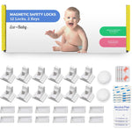 Eco Baby Magnetic Cabinet Locks for Babies - Magnetic Baby Proofing Cabinet Locks, Child Locks for Cabinets Drawers Doors for Back to School - Easy Installation No Tools Required (12 Pack and 2 Keys)