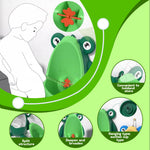 Urinal for Toddlers Boys Frog Urinal Potty Training 13x11" Wall Hanging/Suction Cup Toddler with Aiming Target at Home, Kindergarten, Preschool