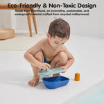 PlanToys® Tugboat Wooden Bath Toy | Eco-Friendly Floating Boat for Kids | Promotes Fine Motor Skills & Imaginative Play | Sustainable Birthday Gift for Bathtime Fun