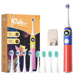 SEAGO Kids Electric Toothbrush, Pressure Sensor, Rechargeable, 8 Heads