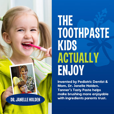 Tanner's Tasty Paste Baby Bling Fluoride Free Toothpaste, Vanilla Flavor