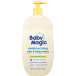 Baby Magic moisturizing hair & body wash bottle with pump on a white background