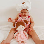 Soft Baby Doll Toys (12''), My First Baby Rag Doll for 1 Year-Old Girl Birthday Gift, Christmas Plush Toys Gift for Toddler Kids Infants -FloraBelle(Pink)