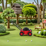 Hemoton Miniature Lawn Mower Toy for Kids Realistic Plastic Dollhouse Garden Accessory Lightweight Toddler Lawn Mower for Indoor Outdoor Role Play Safe Small Model