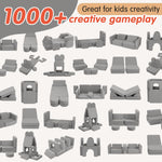 CAPAKIDS Modular Kids Play Couch, with 1000+ Assembly Options, Toddler Sofa for Bedroom Living Rooms Playroom, Ideal Gift for for Inspiring Child Creativity, Grey