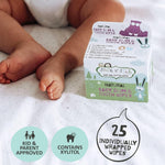 Jack N' Jill Baby Gum & Tooth Wipes - Natural & Safe, Contains only Water & Xylitol, Soft Cotton, Free from Fluoride & Sugar, Baby Mouth Wipes - 25 Count, Individually Wrapped