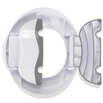 Kalencom Potette Plus Premium 2 in 1 Travel Potty and Toilet Seat Trainer Ring with Built in Pee Guard and Easy-Grip Handles (White/Gray)