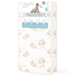 Dream On Me 3 inch Spring Coil Portable Crib Mattress | Greenguard Gold Certified, Brown clouds