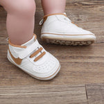 Clowora Unsex Baby Shoes Boys Girls Infant Sneakers Non-Slip Soft Rubber Sole Toddler Crib First Walker Lightweight Shoes (A03/Khaki,3-6 Months)