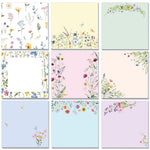 Saypacck 9 Pads Wildflower Sticky Notes 3x3 Inch Cute Self Stick Notepads Notes Adhesive Memo Pad Office Decor Gifts for Students School Teacher Meeting Office Supplies