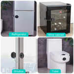 2 Pack Refrigerator Lock - Heavy Duty Combination Fridge Lock, Child Proof Cabinet Locks(Black)