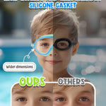 Rantizon Swim Goggles 2 Pack, Wide View Anti Fog&UV Swimming Goggles for Audlt, No Leaking Summer Gifts for Men Women Kid