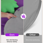 Heypappy Tummy Time Mat, 9-in-1 Grape Baby Play Gym Mat, Oversize Baby Play Activity Mat with Sunshade & 6 Detachable Sensory Toys, Washable Non-Slip Mat for Newborn Infant Baby Essentials Gift