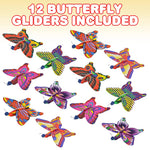 ArtCreativity Foam Butterfly Gliders for Kids, Set of 12, Kids’ Flying Toys in Assorted Designs, Outdoor Toys for Boys and Girls, Princess Party Favors, Goody Bag Fillers, Classroom Teacher Rewards