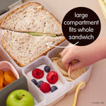 b.box Batman Lunch Box for Big Eaters All Ages - 8.5 Cup Leak Proof Bento Box with 4 Compartments, School Lunch Container with Ice Pack, Dishwasher Safe, BPA-Free, PFAS-Free