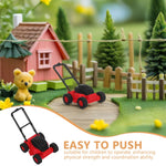 Hemoton Miniature Lawn Mower Toy for Kids Realistic Plastic Dollhouse Garden Accessory Lightweight Toddler Lawn Mower for Indoor Outdoor Role Play Safe Small Model