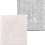 CREVENT 30''X40'' Cute Cozy Fluffy Warm Baby Blanket for Boys Infants Toddlers' Bedding Crib Cot Stroller, Baby Shower Birthday Newborn's Gift - Grey Cloud