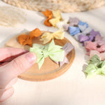 24PCS 2inch Hair Clips, Oaoleer Girls' Fully Lined Tiny Bows Alligator Clips for Infants Toddlers (12 Colors, Style D)