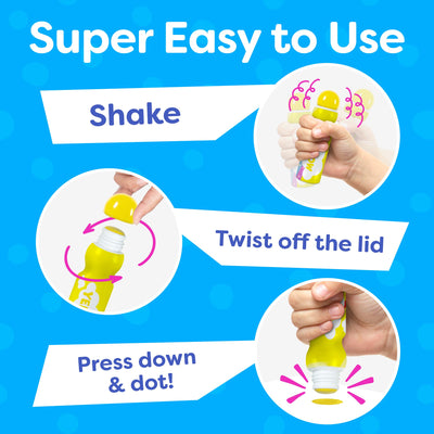 Dot Markers For Toddlers 1-3 - Dot Art Paints Washable For Kids - Includes Printed & PDF Coloring Sheets - Toddler Arts And Crafts - Preschool Learning Activities - Easter Toys For Toddlers 1-3