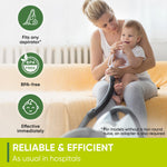 Airmed's Vac Nasal Aspirator Baby. CLINICALLY Tested, Safe and Gentle. Baby Nose Sucker with 2 Suction Heads and Cleaning Brush. Safe and Gentle Baby Nasal Aspirator with Strength of a Vacuum Cleaner
