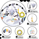 Baby Gym Play Mat, 8-in-1 Tummy Time Mat & Activity Gym, Washable Ball Pit, Infant Play Mat with Detachable Toys for Sensory Exploration and Motor Skill Development