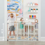 Regalo 56-Inch Extra Wide Baby Gate for Doorways, Hallways & Bottom of Stairs, Pressure Mount for Babies, Toddlers & Pets, Tested & Safe, American Designed, White
