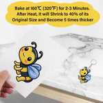 CRTWDMAN 161 Pcs Shrink Paper Keychain Kit,with 30 Pcs Shrinky Plastic Sheets 7.9"x5.7",Hole Punch,Lobster Clasps,Jump Rings DIY Crafts for Adults and Teens
