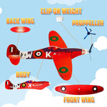 Bedwina Glider Planes Bulk 12-Pack 8-Inch Bomber Airplane Gliders for Kids, Foam Paper Airplane Kit For Birthday, Goodie Bag Stuffers Party Favors For Kids Great Paper Airplanes For Outdoor Flying Toy