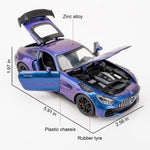 Guarsiliymi 1:32 Die-cast Toy Cars with Light and Sound, Alloy Pull Back Model Car for Kids Adults Birthday Gift (Purple)