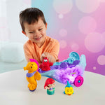 Fisher-Price Little People Toddler Toy Disney Princess Ariel's Light-Up Sea Carriage Musical Vehicle for Pretend Play Ages 18+ Months