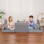 snow mini Modular Kids Play Couch 15PCS, Convertible Toddler Floor Sofa Set, Foam Play Sofa for Boys & Girls, Versatile Kids Furniture for Playroom, Climbing, Reading, Relaxing