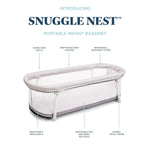 Baby Delight Snuggle Nest Bassinet, Portable Baby Bed, for Infants 0 – 5 Months, Driftwood Grey