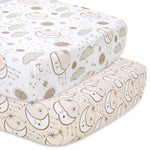 The Peanutshell 5 Piece Baby Crib Bedding Set for Boys & Girls - Newborn, Infant & Toddler Nursery Bed Set Decor with Fitted Crib Sheets, Blanket, Dust Ruffle Comforter - Starry Skies