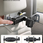 Lamicall Car Headrest Tablet Holder - [3 in 1 Extension Arm] Adjustable Tablet Car Mount for Back Seat, Road Trip Essentials for Kids, for 4.7-11" Device Like iPad Pro, Air, Mini, Galaxy, Fire, Black