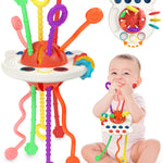 Yetonamr Baby Sensory Montessori Toys for 6-12-18 Months, Silicone Teething Toys, Toddler Easter Basket Stuffers Birthday Gift Travel Toy for 1 2 Year Old Boy Girl Infant 8 9 10 Months Old