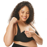 Motherhood Maternity Womens Seamless Wrap Triangle Nursing Bra, Black, Large