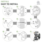 Gate Latch Door Latch with Pull Cable Opened Two-Sided Lockable Door Latch Durable,Versatile & Secure for Metal,Wood,and Vinyl Fence,for Privacy Fence,Outdoor Fence,Barn Door Lock,Wooden Fence(Black)