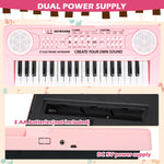 M SANMERSEN Kids Keyboard Piano 37 Keys Early Learning Instrument with Microphone Toy for 3 4 5 6 Girls Boys Birthday Valentines