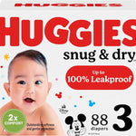 Huggies Size 3 Diapers, Snug & Dry Baby Diapers, Size 3 (16-28 lbs), 34 Count, Packaging May Vary