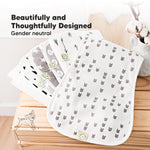 Organic Burp Cloths Baby Boy & Girl - 5-Pack Super Absorbent Cotton Burping Cloths for Babies, Soft & Plush Newborn Spit Up Rags, Infant Towels for Milk Spit Up, Unisex, Large 21" x 10" (Pink Dreams)