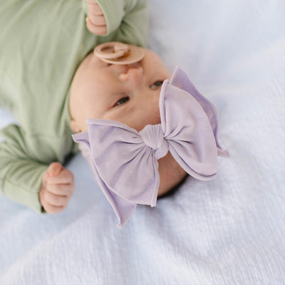 Baby Bling Bows Newborn to Little Girls Hair Bow - FAB-BOW-LOUS Headbands Toddlers Hair Accessories, Made in the USA, One Size (2 Pack - Hot Pink & Light Orchid)