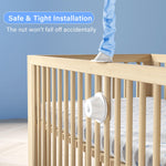 Mkcxcol Crib Mobile for Baby, Blue and White Airplane & Weather Theme, Mobile for Crib with 35 Lullabies & 3 Modes Rotating Music Box, Nursery Decoration for Infant Boys and Girls