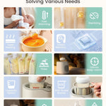 Grownsy Bottle Warmer, Baby Bottle Warmer Fast for Breastmilk & Formula, Accurate Temperature Control, Milk Warmer for All Bottles with Thaw, Sterilizing, Keep Warm, Heat Food